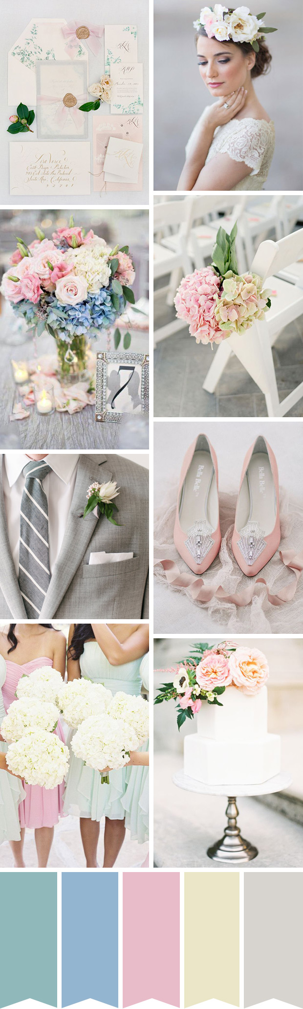 Elegant and Chic: Pastel Summer Wedding Inspiration | onefabday.com