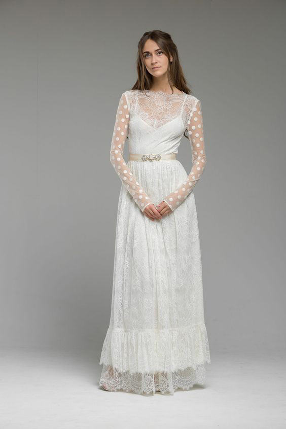 Hazel wedding dress from Katya Katya Shehurina wedding dresses 2016 - Polka dot sleeve wedding dress - see the rest of the collection on onefabday.com