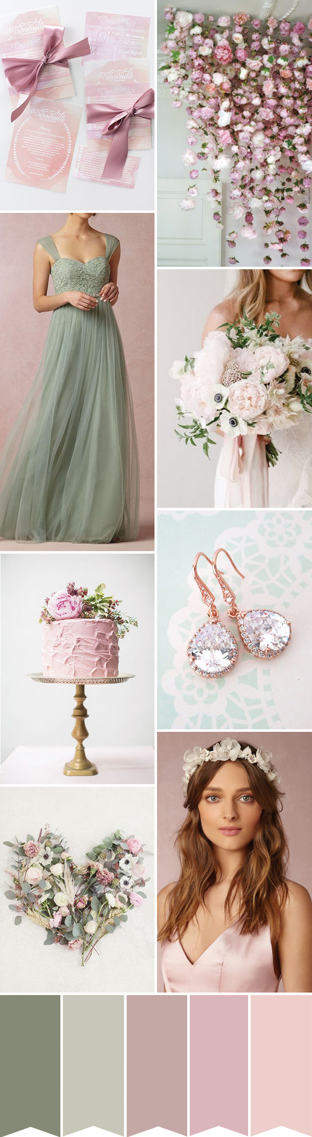 Find Out How to Create A Pretty Pink, Sage and White Wedding on onefabday.com