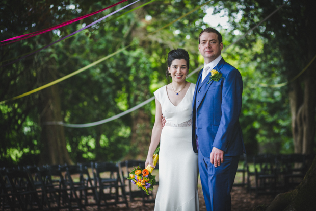 Outdoor Colourful Trudder Lodge Wedding by Leanne Keaney Photography // onefabday.com