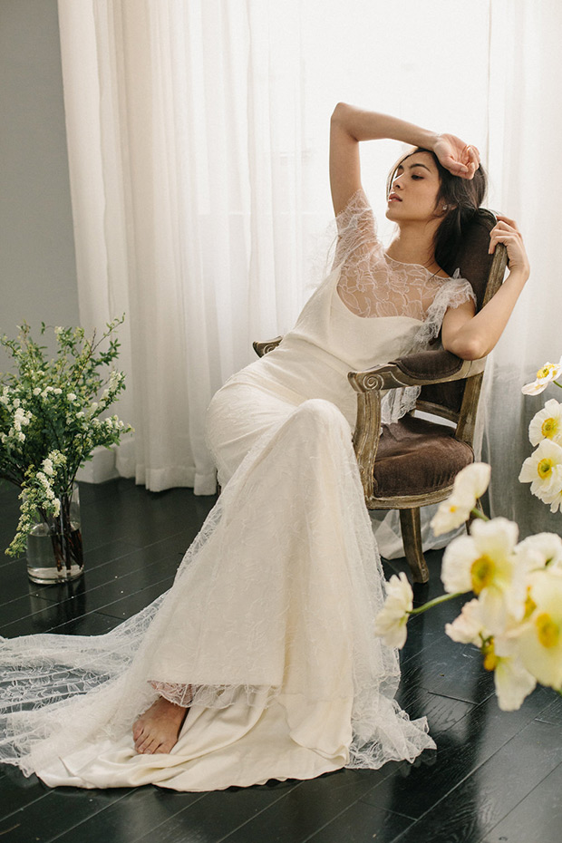 Genevieve from Alexandra Grecco wedding dresses 2016-A-Line Silhouette,Fully Lined In Silk Satin,sweetheart neckline,whimsical lace detailing through out the gown,cap lace sleeves - see the rest of the collection on onefabday.com