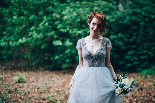 Beautiful Florida real wedding with a blue wedding dress | onefabday.com