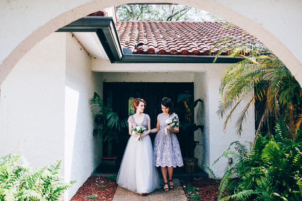 Beautiful Florida real wedding with a blue wedding dress | onefabday.com