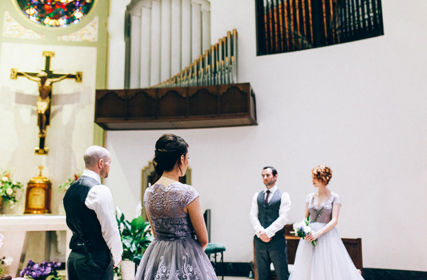 Beautiful Florida real wedding with a blue wedding dress | onefabday.com