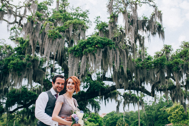 Beautiful Florida real wedding with a blue wedding dress | onefabday.com