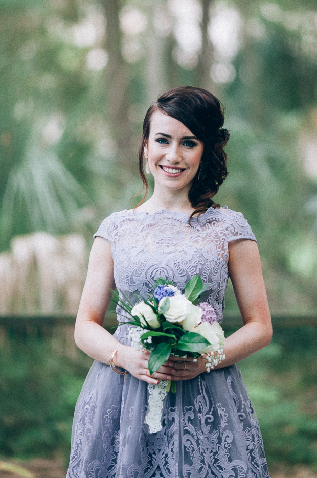 Beautiful Florida real wedding with a blue wedding dress | onefabday.com