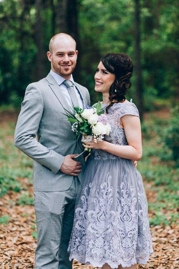 Beautiful Florida real wedding with a blue wedding dress | onefabday.com