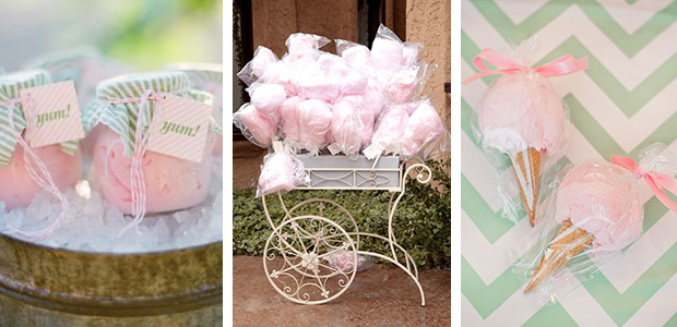 Candy Floss // 13 Sweet Edible Wedding Favour Ideas // onefabday.com