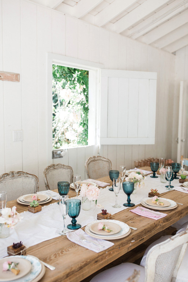 Beautiful shabby chic, boho inspired bridal shower by Jenny Quicksall Photography // onefabday.com