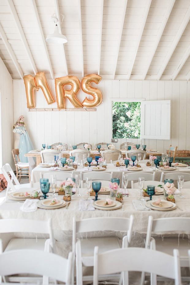 Beautiful shabby chic, boho inspired bridal shower by Jenny Quicksall Photography // onefabday.com