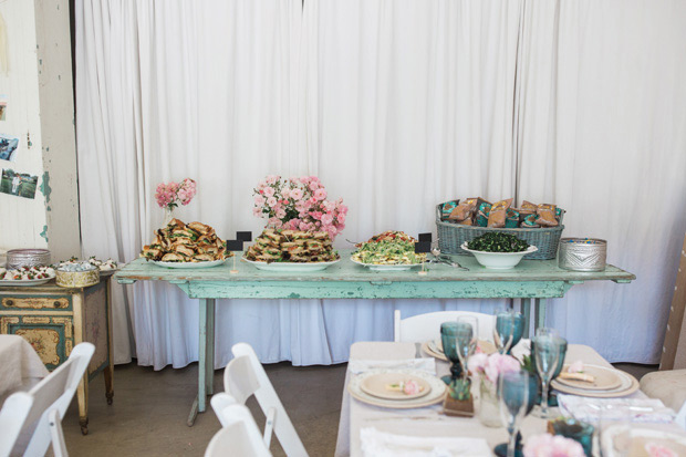 Beautiful shabby chic, boho inspired bridal shower by Jenny Quicksall Photography // onefabday.com