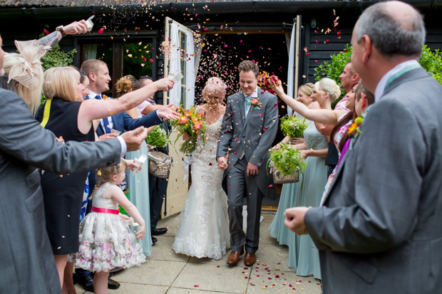 Pretty colourful floral wedding at Clock Barn by Mia Photography // onefabday.com