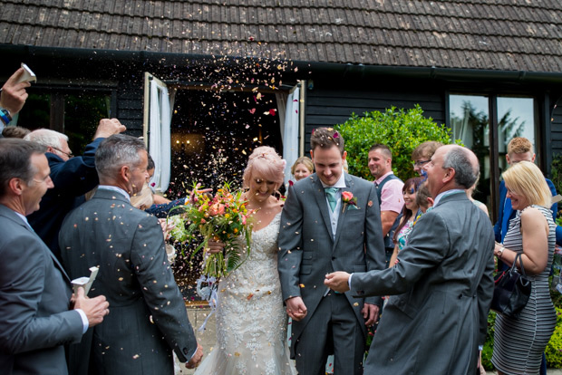 Pretty colourful floral wedding at Clock Barn by Mia Photography // onefabday.com