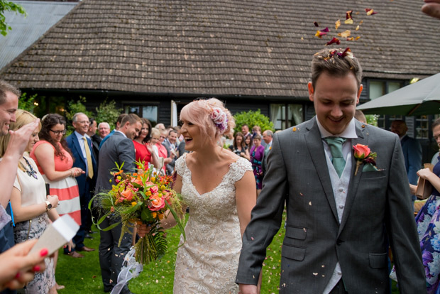 Pretty colourful floral wedding at Clock Barn by Mia Photography // onefabday.com