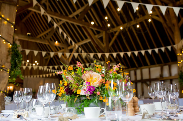 Pretty colourful floral wedding at Clock Barn by Mia Photography // onefabday.com