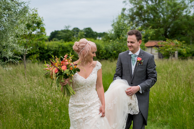 Pretty colourful floral wedding at Clock Barn by Mia Photography // onefabday.com