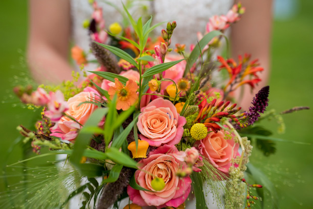 Pretty colourful floral wedding at Clock Barn by Mia Photography // onefabday.com