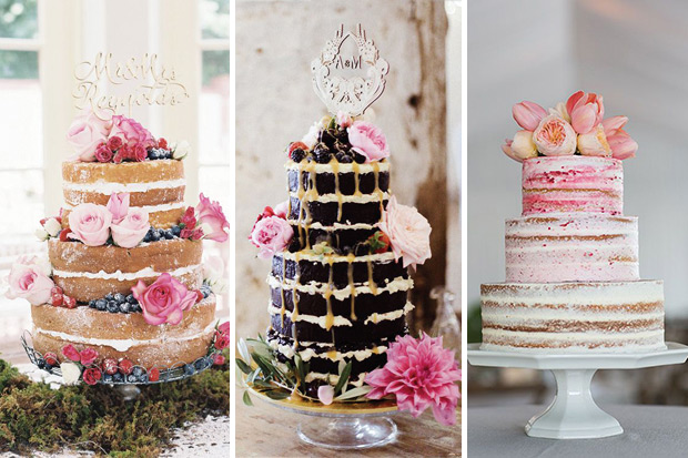 Beautiful Naked Wedding Cake Ideas // onefabday-com.go-vip.net