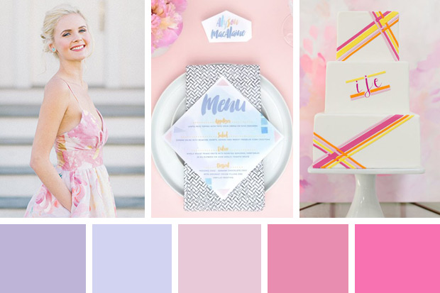 A Modern Pink and Purple Wedding Palette // onefabday-com.go-vip.net