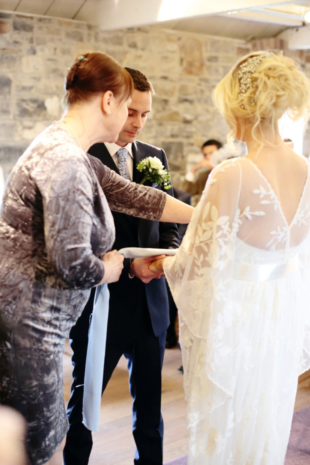 Delicate boho wedding at Ballymagarvey Village by Dasha Caffrey // onefabday.com