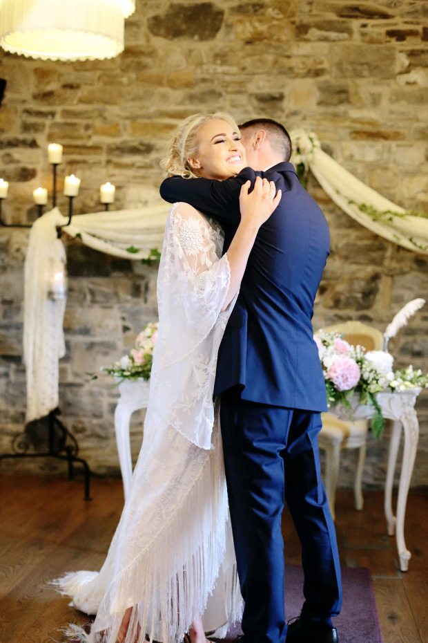 Delicate boho wedding at Ballymagarvey Village by Dasha Caffrey // onefabday.com