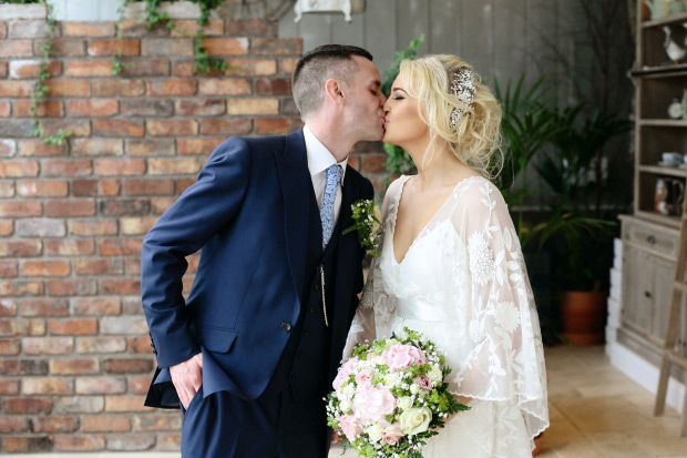 Delicate boho wedding at Ballymagarvey Village by Dasha Caffrey // onefabday.com