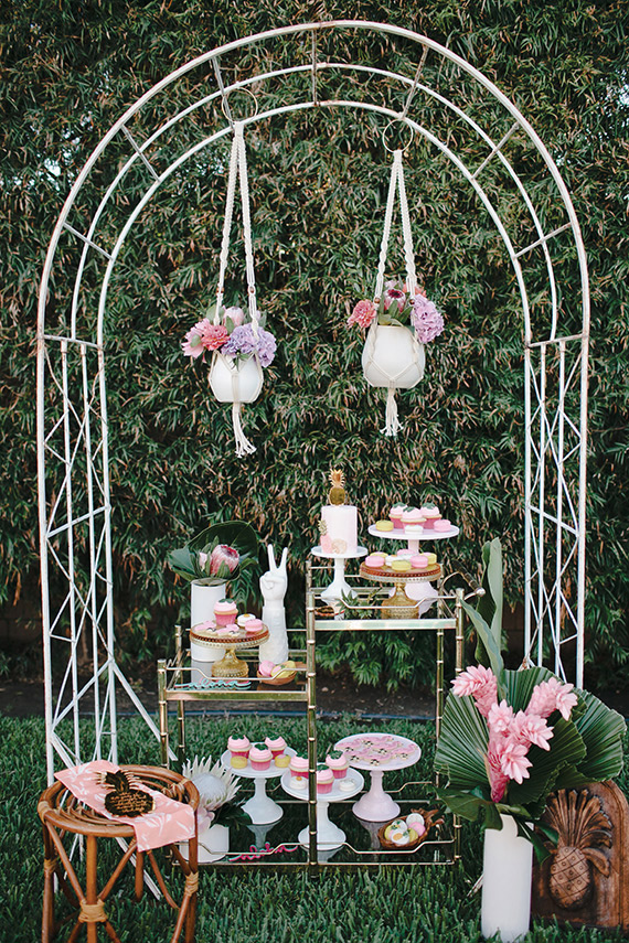 boho inspired wedding cake and dessert table // onefabday.com