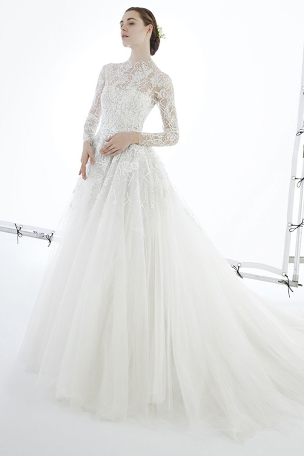 Belle wedding dress from Peter Langner Bridal Collection 2017 - Long sleeve wedding dress - see the rest of the collection on onefabday.com