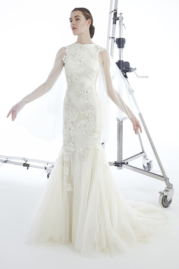 Daphne wedding dress from Peter Langner Bridal Collection 2017 - Wedding dress with lace overlay - see the rest of the collection on onefabday.com