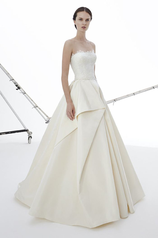 Roseline wedding dress from Peter Langner Bridal Collection 2017 - Structured strapless wedding dress - see the rest of the collection on onefabday.com