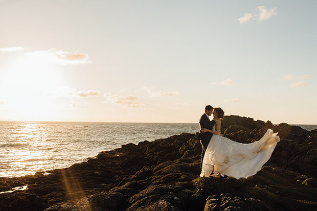 Sunset Beach Anniversary Shoot by Peter Carvill Photography // onefabday.com