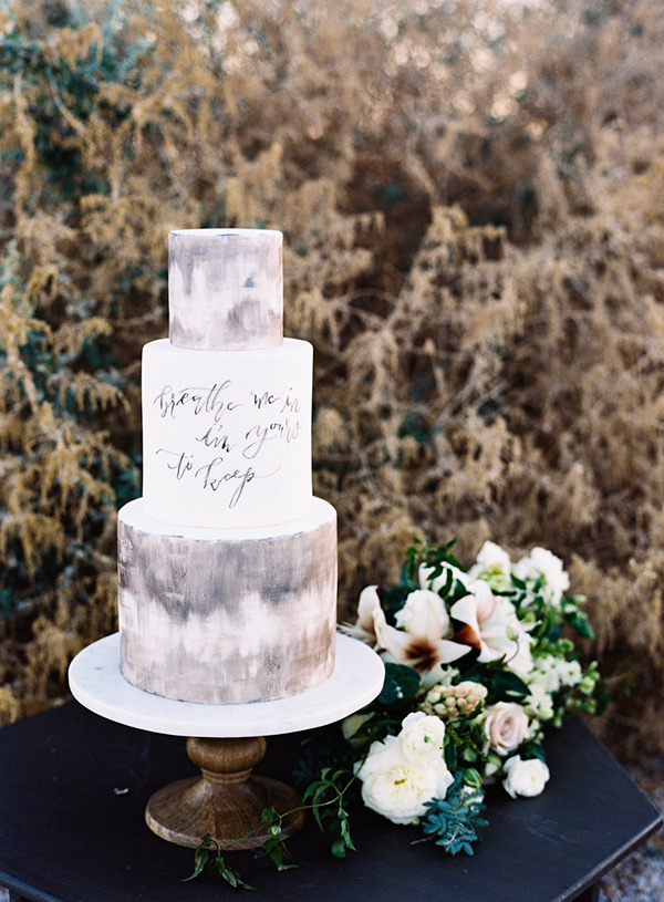 Subtly Daring Marble Wedding Cakes | See more on onefabday.com