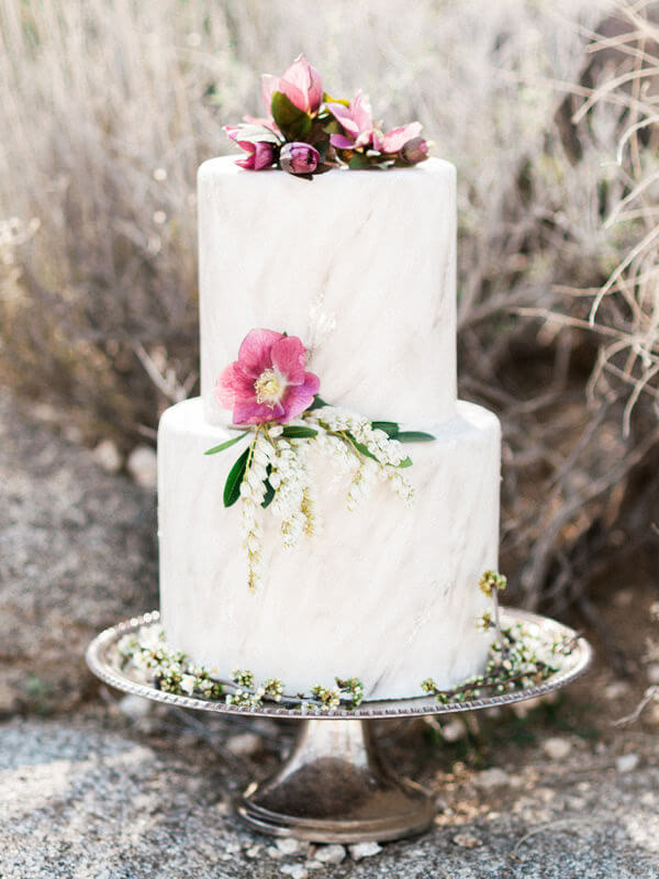 Subtly Daring Marble Wedding Cakes | See more on onefabday.com