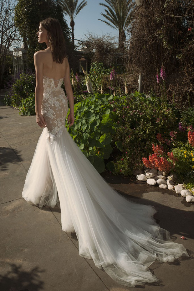 Fishtail wedding dress with chic train from Eisen Stein 2016 Collection - see the rest of the collection on onefabday.com