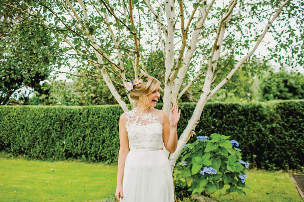 Flower-filled marquee Mussenden temple wedding in Ireland by NavyBlur Photography // onefabday.com