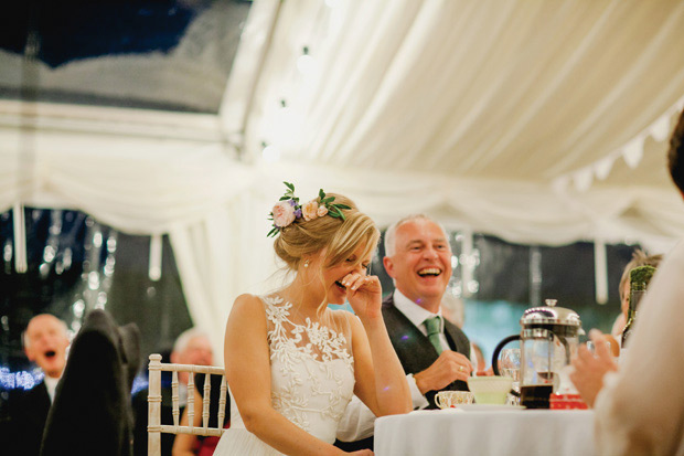 Flower-filled marquee wedding in Ireland by NavyBlur Photography // onefabday.com