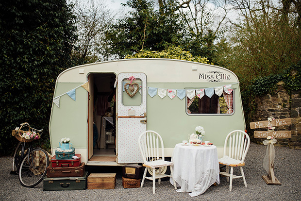 A Very Vintage Floral and Pastel Wedding at Virginia Park Lodge, Ireland // onefabday.com 