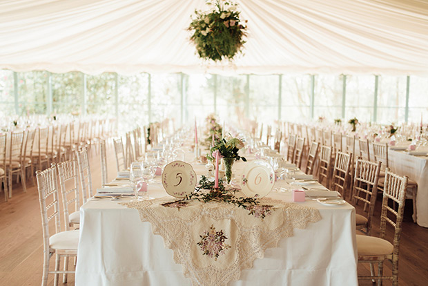 A Very Vintage Floral and Pastel Wedding at Virginia Park Lodge, Ireland // onefabday.com 