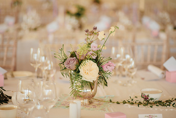 A Very Vintage Floral and Pastel Wedding at Virginia Park Lodge, Ireland // onefabday.com 