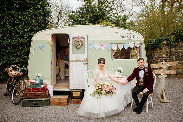 A Very Vintage Floral and Pastel Wedding at Virginia Park Lodge, Ireland // onefabday.com 