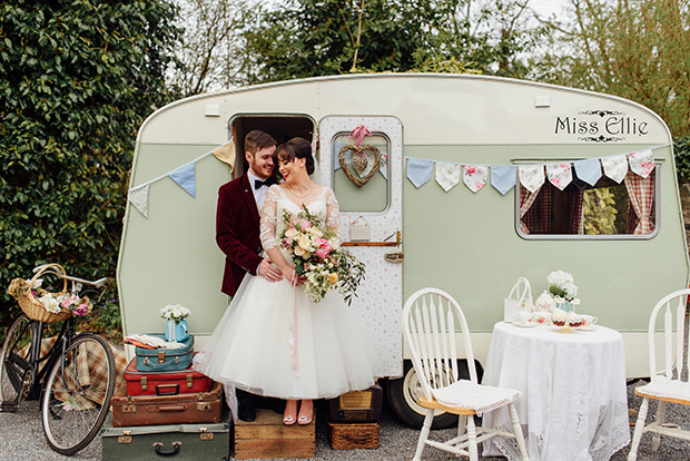 A Very Vintage Floral and Pastel Wedding at Virginia Park Lodge, Ireland // onefabday.com 