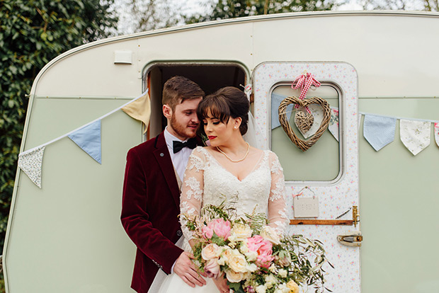 A Very Vintage Floral and Pastel Wedding at Virginia Park Lodge, Ireland // onefabday.com 