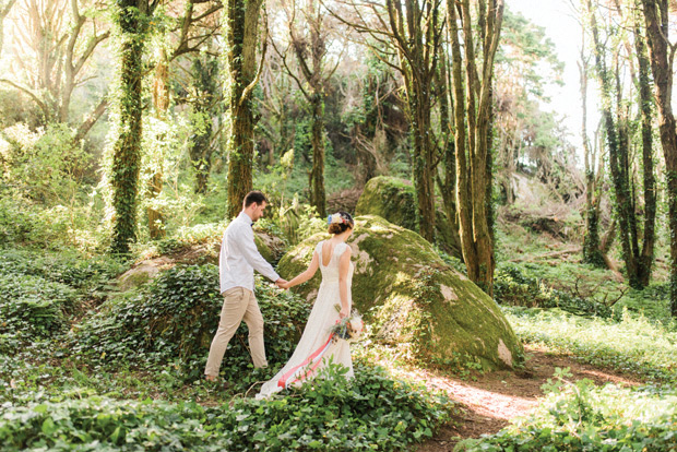 Beautiful forest elopement in Sintra Portugal by Adriana Morais // onefabday.com