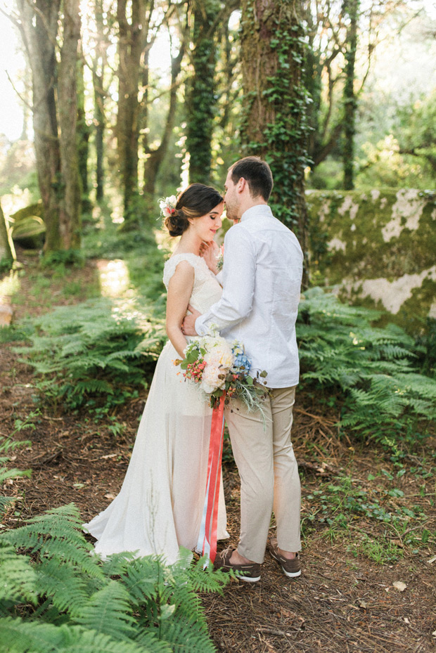 Beautiful forest elopement in Sintra Portugal by Adriana Morais // onefabday.com