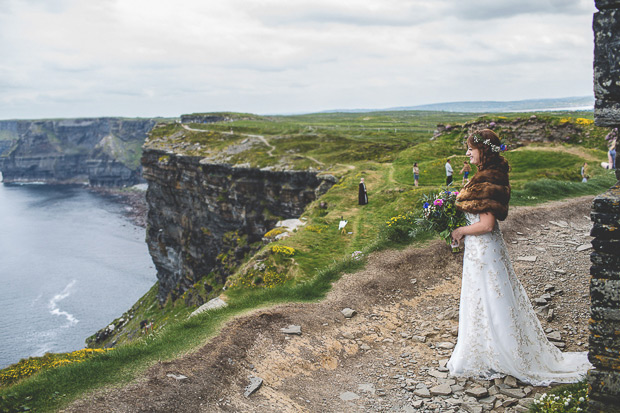 Stunning Irish Cliffs of Moher and Hotel Doolin wedding by MrsRedhead Photography // onefabday.com