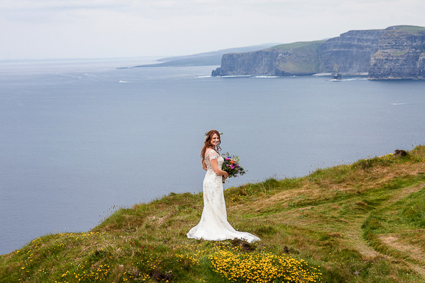 Stunning Irish Cliffs of Moher and Hotel Doolin wedding by MrsRedhead Photography // onefabday.com