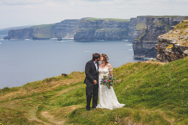 Stunning Irish Cliffs of Moher and Hotel Doolin wedding by MrsRedhead Photography // onefabday.com