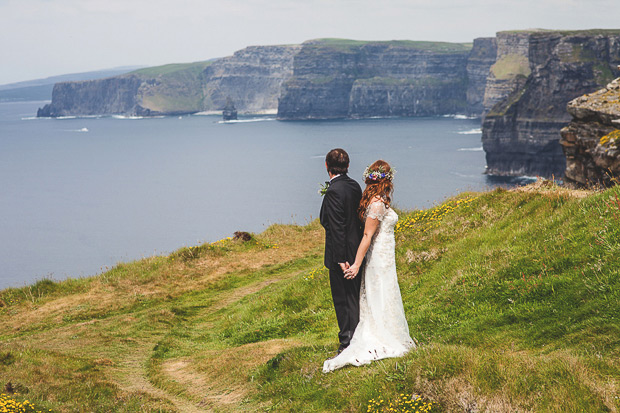 Stunning Irish Cliffs of Moher and Hotel Doolin wedding by MrsRedhead Photography // onefabday.com