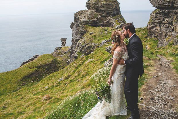 Stunning Irish Cliffs of Moher and Hotel Doolin wedding by MrsRedhead Photography // onefabday.com