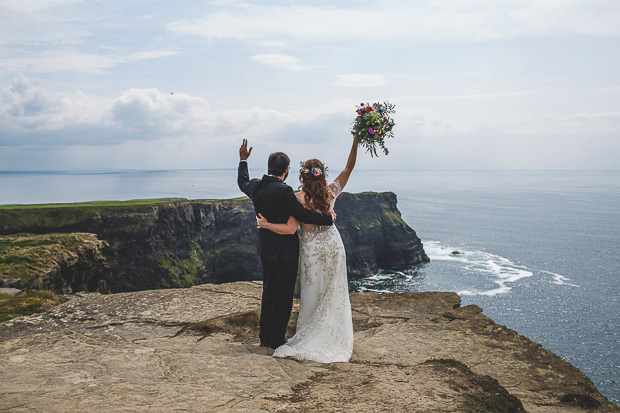 Stunning Irish Cliffs of Moher and Hotel Doolin wedding by MrsRedhead Photography // onefabday.com